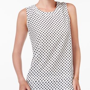 Maison Jules Tiered Polka Dot Top